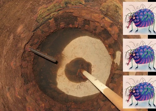 Acumulador contaminado después de 15 años de servicio